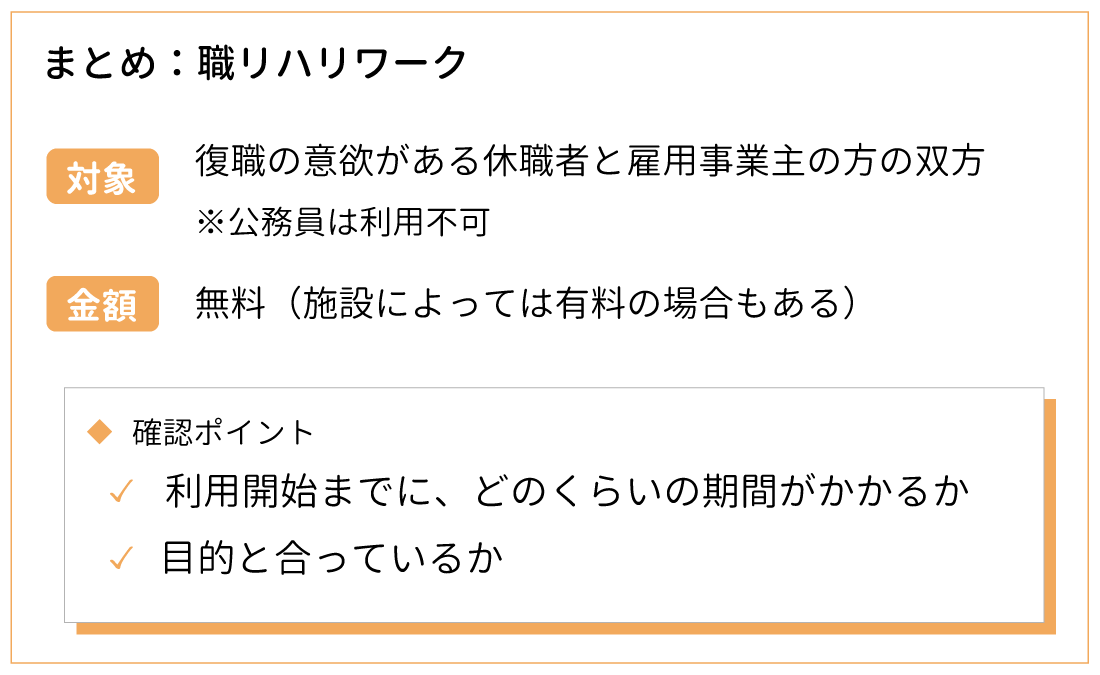 職リハリワークのまとめ